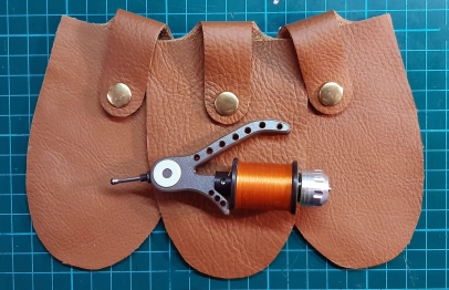 Ready for making the stitching holes Ready for making the stitching holes