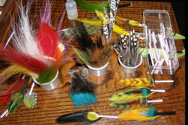 Finishing touches to complete the streamer Finishing touches to complete the streamer