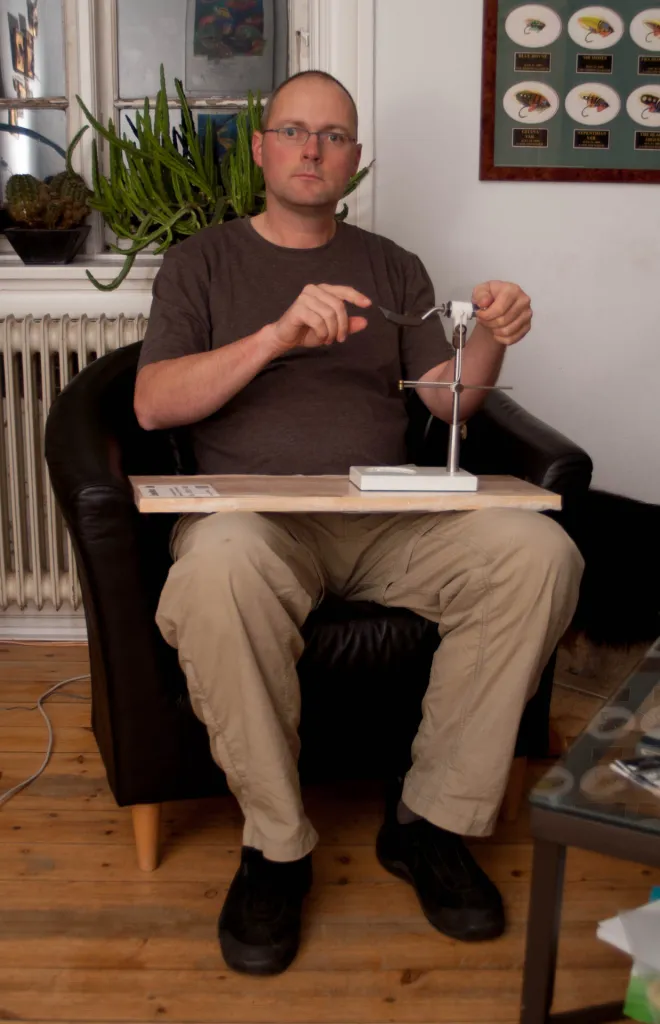 Testting for size - This shorter board fit right between the armrests and made the hand positions OK and the shoulders relaxed.